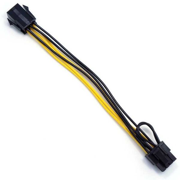 6PIN до 8PIN Power Bord 18CM PCI Express Cable для видеокарты GPU PCIE PCIE Computer Accessories