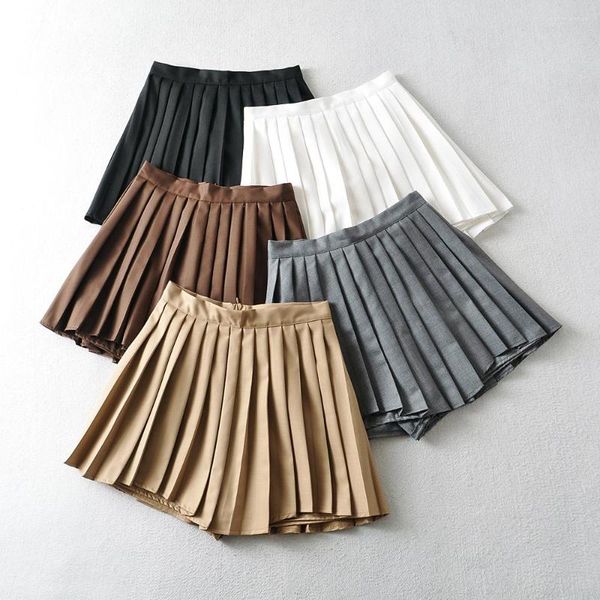 Юбки 2023 Лето высокая талия женская мода сексуальная мини -винтажная плиссированная юбка корейская теннис короткая белая черная