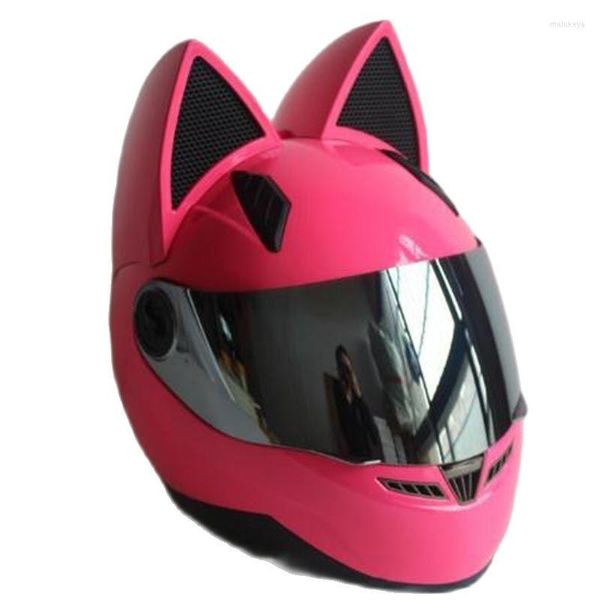 Caschi Moto NITRINOS Casco Donna Ear Personality Full Face Motor Rosa