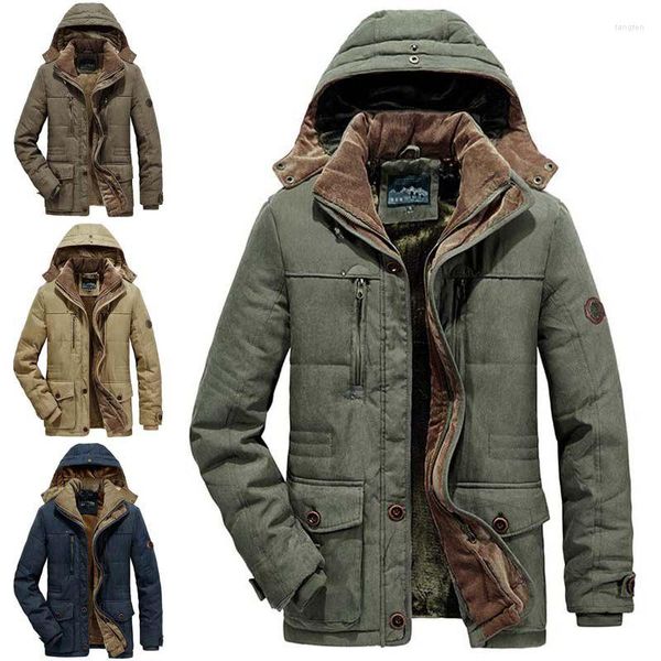 Piumino da uomo caldo invernale Cappotti da uomo Addensare in pile Parka imbottito in cotone Cappotto militare Outwear Casacas Para Hombre Plus Size 7XL