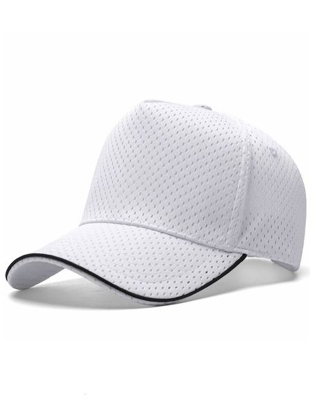 Bola Caps Adulto Verão Ao Ar Livre Respirável Sun Caps com Buracos Lady Trucker Cap Grande Cabeça Homem Mulheres Plus Size Baseball Hat 56-60cm 60-65cm 230303