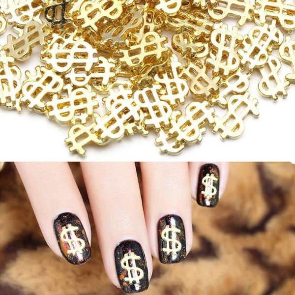 Adesivi per unghie Decalcomanie 3D Accessori per il simbolo del dollaro Strumenti per manicure alla moda per le donne Bill Money Design Art