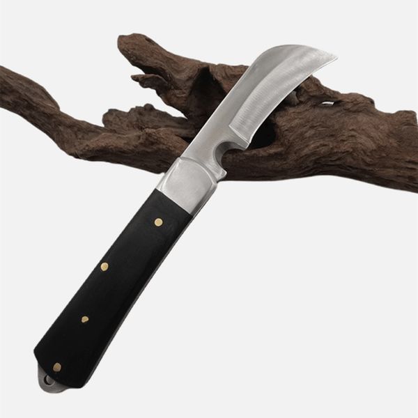 H6881 Tools Utility Knife Eletricians Fates e facas dobráveis ​​com lâmina de 420C de cetim hawkbill para pele de pele para o cabo EDC Pocket Tool