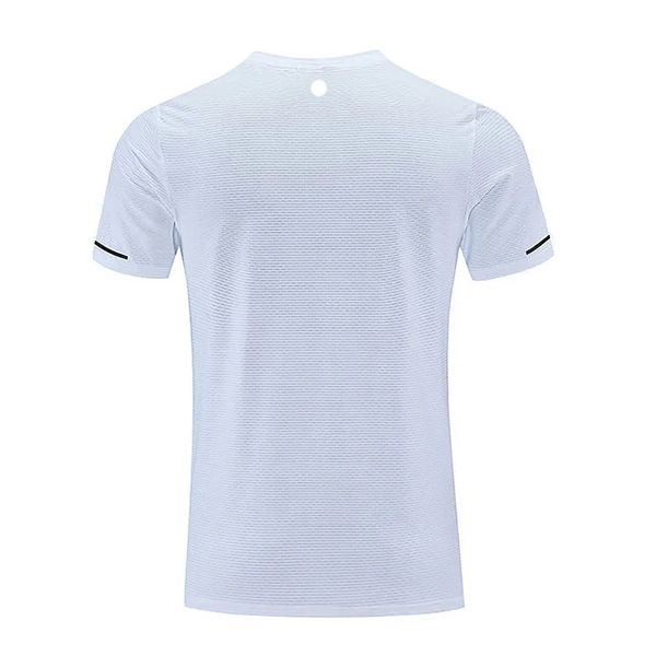 LL-R661 Homens Yoga Outfit Gym T shirt Exercício Fitness Wear Sporttraining Basquete Secagem Rápida Gelo Camisas de Seda Ao Ar Livre Tops Manga Curta Elástico Respirável