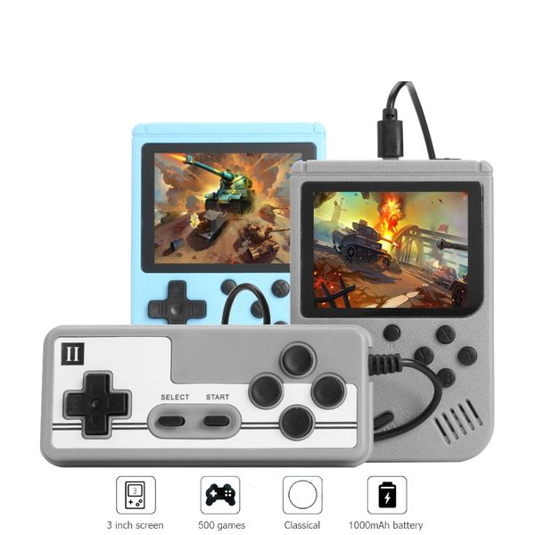 500 jogos em 1 jogador de jogo portátil console de videogame retrô console portátil console de bolso mini tocador de mão para crianças presente