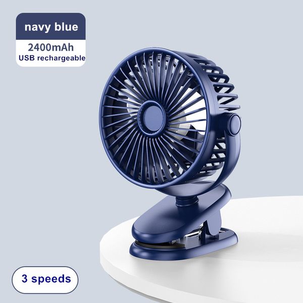 USB Powered Clip Fan Taşınabilir Şarj Edilebilir Fan Kablo 3 Hızlı Güçlü Hava Akışı Küçük Fan Sessiz Kişisel Masa Fanları