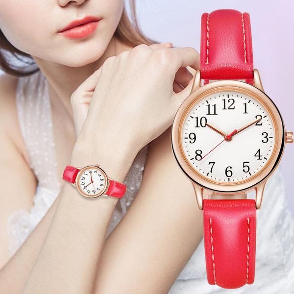 Relógios de pulso temperamento quartzo digital assistir relógios de pulso Sweet para WomenWristwatches