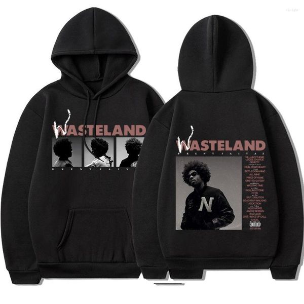Men's Hoodies Brent Faiyaz Hoodie 2023 Music Wasteland Print Sweatshirt Hip Hop Streetwear Unisex Fleece Keep Warm Pullover