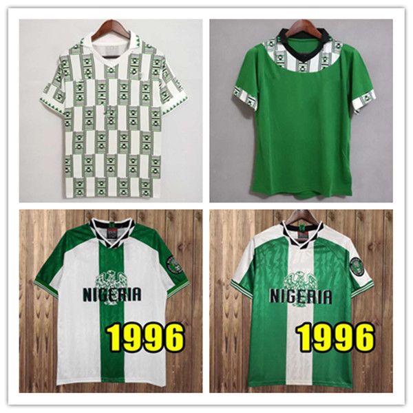 Maglia retrò Nigeria 1994 Maglia Home Away Kanu Finidi Nwogu Futbol Kit Maglia classica da calcio JERSEY vintage Okocha 1996 1998