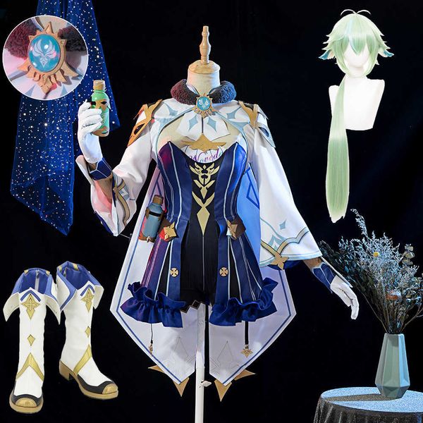 Costumes de anime Genshin Impact sacarose Cosplay Game Suit Sweet Lolita Dress Party Party Cosplay Venha Anime Wig Halloween Mulheres Meninas Z0301