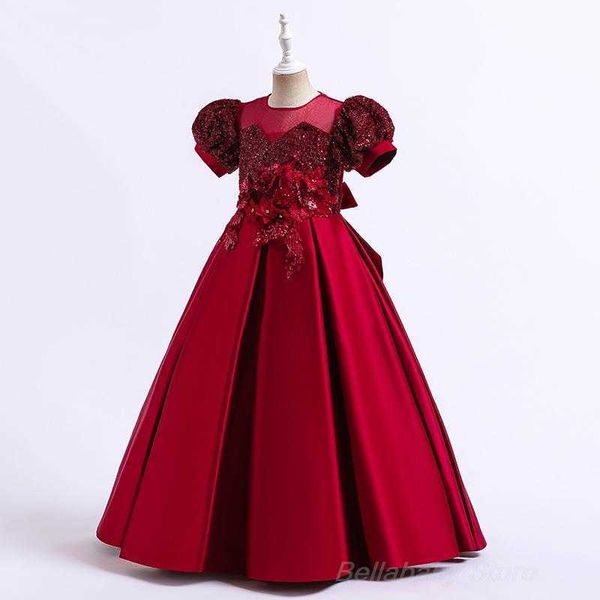 Vestidos da menina crianças vestidos de casamento para meninas elegante flor princesa vestido longo da criança menina vestido de noite vestidos infantil tamanho 6 12 14 anos