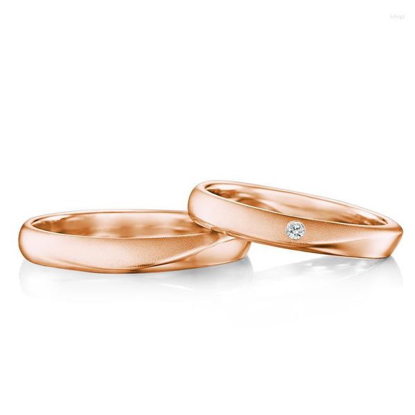 Rings de cluster clássico Frostado 18K Real sólido sólido Gold Diamond Wedding noivado Bandas para homens Jóias de casal para homens amantes