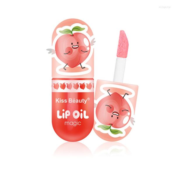 Lip Gloss hidratante pêssego rosa alteração de óleo de óleo impermeabilizado de copo líquido feminino líquido maquiagem de tonalidade