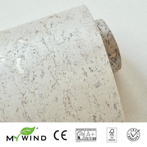 Papéis de parede Mywind 0,91 5,5m/roll marrom clara semearl maçapão luxo 3d design decoração de casa papel de parede de cortiça