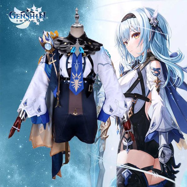 Anime Costumes Game For Genshin impact Eula Anime Cosplay comes feminino Ganyu Halloween comes for women anime figure Suit Wig abbigliamento Z0301