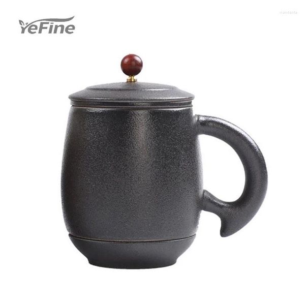 Kupalar yefine kaba seramik kupa filtre çayı seti yaratıcı minimalist ins tarzı ofis hediyesi Çince