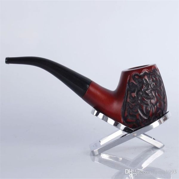 Pipe da fumo Legno di sandalo rosso staccabile, legno massello, vecchio martello, filtro per pipa, intaglio, stampa di accessori per portasigarette