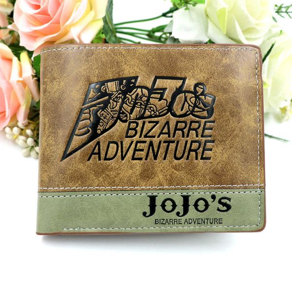 Wallets Anime Comics JoJo Bizarre Adventure Wallet Kujo Jotaro Anime Coin Pursel230303