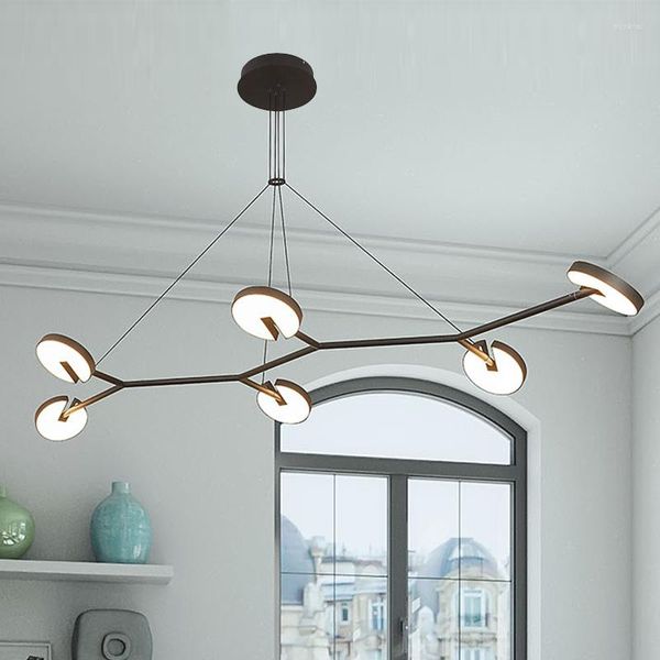 Kolye lambaları Nordic Designer Creative Chandelier Yemek Odası Yaşam Modeli Kişilik Metal Kutup Sanat Net Kırmızı