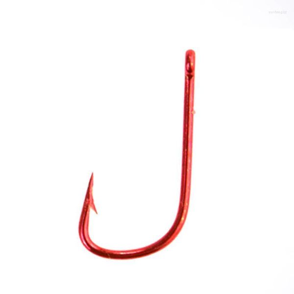 8-10pcs peixe gancho 3g 1-8 tamanho de aço de carbono vermelho redondo de pesca de carpa de carpa redonda haste de polvo