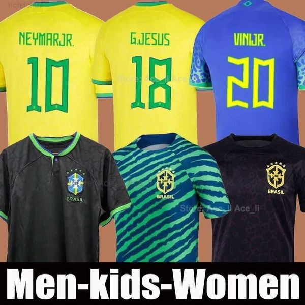 Brasil 2022-23 Thai Quality Soccer Jersey 10 Neymar 9 Richarlison 1 Alisson 3 Thiago Sia 4 Marquinhos 2 Danilo 6 Alex Sandro 20