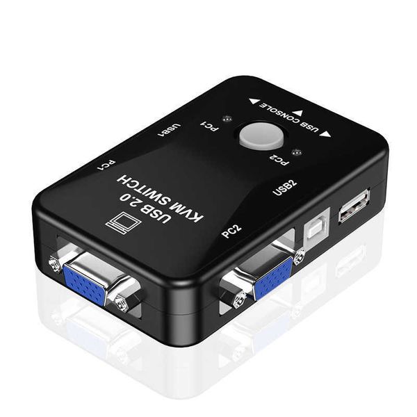 KVM Switch VGA2 Porta One para dois hosts teclado e mouse compartilham síncrono USB