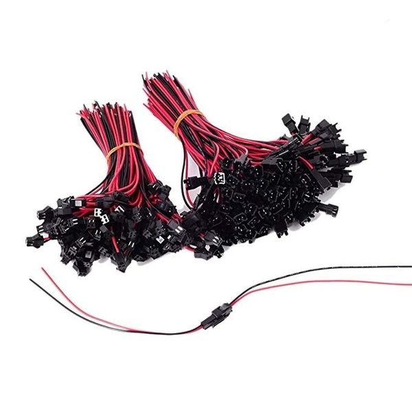 30 paia di connettori lunghi SM Accessori per l'illuminazione Cavo terminale Spina Maschio a Femmina Connettori per cavi Filo rosso e nero Lampada da soffitto a LED da incasso D2.0