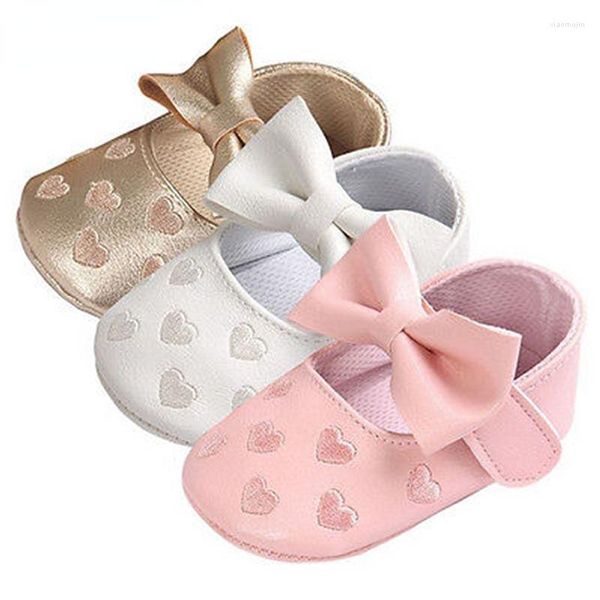 First Walkers Baby-Schuhe aus PU-Leder für Jungen und Mädchen, Schleife, Fransen, weiche Sohle, rutschfeste Schuhe, niedliches Kleinkind