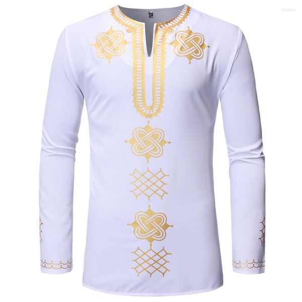 Camicie casual da uomo modello pullover stampato etnico stile africano per uomo grande e alto abbronzante polo moda estiva uomo streetwear