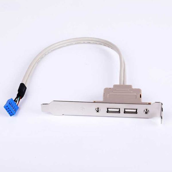 1pc Neueste Hohe Qulity Doppel Port USB Hinten Motherboard Verlängerungskabel Desktop PC Fall PCI 2,0 Schallwand Draht