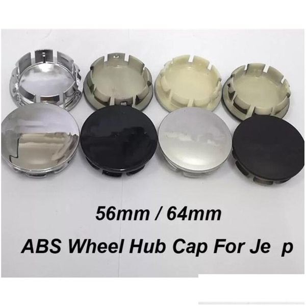 Copriruota 100Pcs Ers Car Center Hub Er Cap Badge 56Mm Lucido/Opaco/Nero Drop Delivery Cellulari Parti di Motociclette Ruote Dhym7