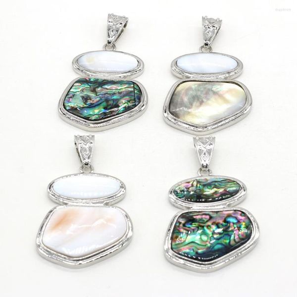Anhänger Halsketten Natürliche Shell Unregelmäßige Form Perlmutt Spleißen Abalone Charms Für Schmuck Machen DIY Halskette Zubehör