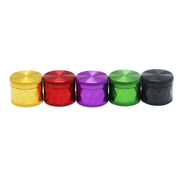 Smoking Colorful Aluminiumlegierung Diamond Style 50MM Dry Herb Tabak Grind Spice Miller Grinder Crusher Grinding Chopped Hand Muller Zigarettenspitze