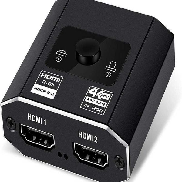 Switch bidirecional HDMI dois em um conversor HD Out todos suportam 4K60