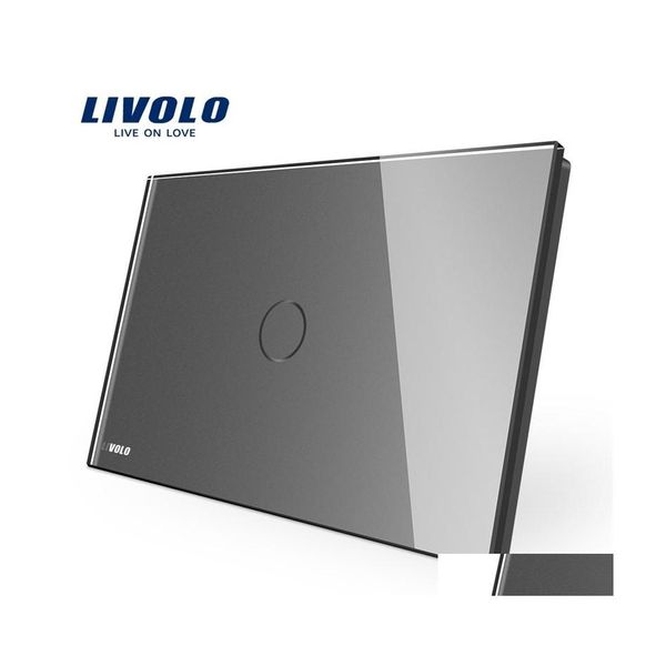 Zubehör für Auto-DVR-Schalter Livolo Au Us C9 Standard Touch-Schalter Graue Kristallglasscheibe 2-Wege-Kontrollleuchte Cross Remote Wireless T200 Dhykc