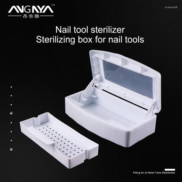 Kit per nail art ANGNYA Pinzette portatili Vassoio per attrezzi Scatola per disinfezione per manicure Piccoli utensili domestici multiuso