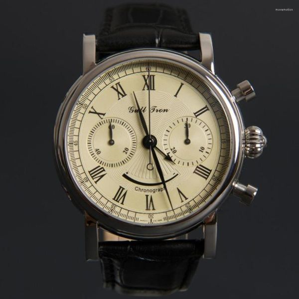 Armbanduhren Mechanische Herren-Chronographenuhr Herren Seagull ST1905 Handaufzugswerk Edelstahl Saphir Stopp Luxus