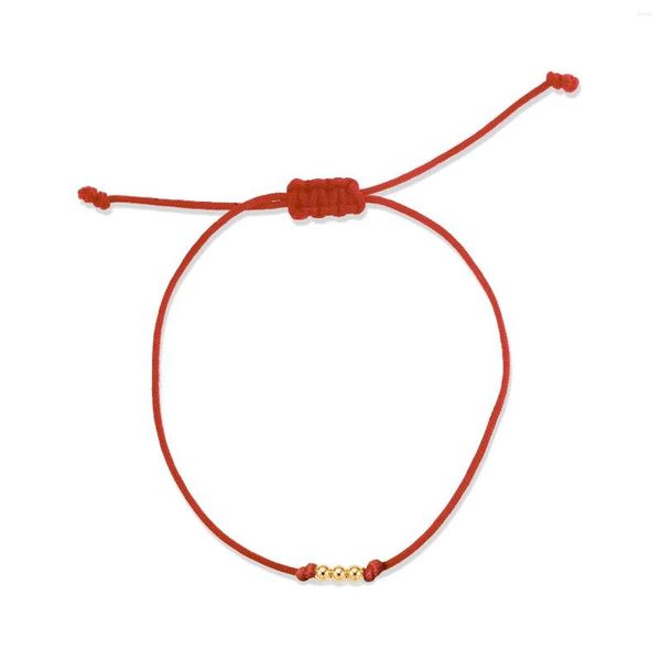 Bracelets de charme 3 mm de 3 mm de cobre, preenchido com contas sólidas, preto de corda preta de bracelete simples feminina bola bola de verão jóias de praia