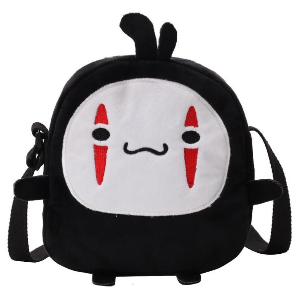 Mochilas de pelúcia de desenho animado fofo sem rosto homem de pelúcia hayao miyazaki bolsa mensageira para crianças adultos 230303