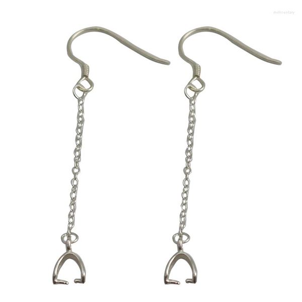 Orecchini pendenti Beadsnice 38850smt17 925 Sterling Silver Finding Drop Hook Fili per orecchini con pizzico cauzione