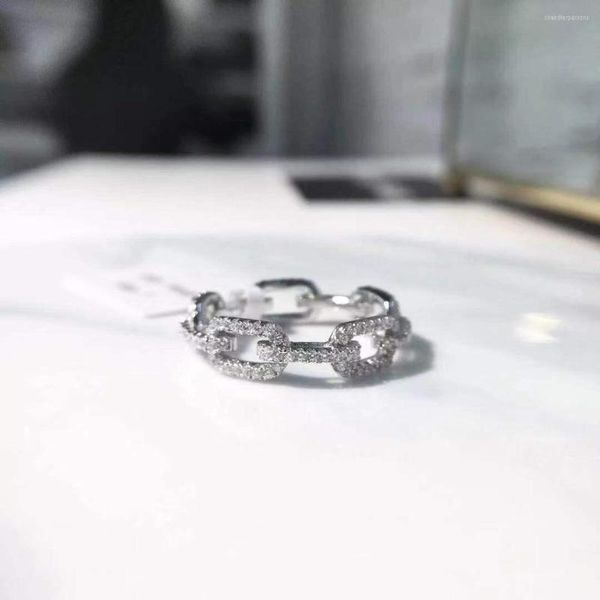 Cluster Rings Solid S925 Sterling Silver Wedding Diamond per le donne Fine Jewelry 925 Anillos De Gemstone Anel Box