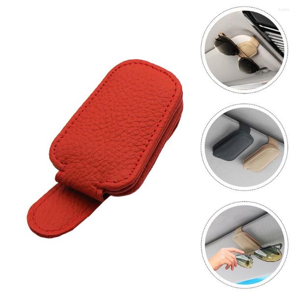 Внутренние аксессуары 1PC Car Soor Sunglasses Case Glasses Clip для солнечного стекла держателя