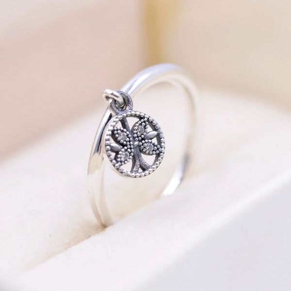 Neuer Stammbaum-Ring aus 925er-Sterlingsilber, passend für Pandora-Schmuck, Verlobung, Hochzeit, Liebhaber, modischer Ring