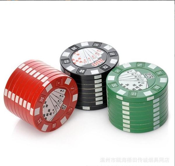 Commercio all'ingrosso a tre strati in lega di zinco poker chip temperamatite diametro 42 MM set di sigarette rompiscatole