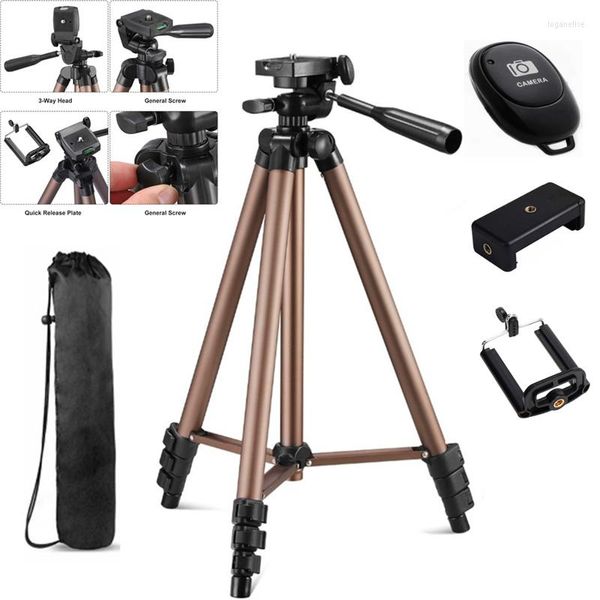 Tripodlar Telefon için Tripod WT3130 Kamera Tutucu DSLR Dijital DV Kamera Alüminyum Cep Telefonu Stand 1.3m 130cm yüksekliğinde