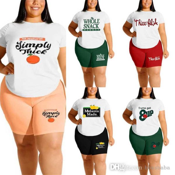 Plus tamanhos feminino traje de pista de duas peças Designer 2023 Novo Lares LAIDES Moda Casual Color Solid Impred Manga Shorts Sports Sportwear 5 cores