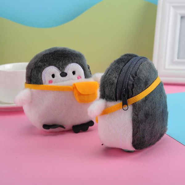 Portafogli Cute Penguin Plush Mini Wallet Soft Positive Energy Penguin Plush Coin Purse Girls Lovers Regali di San Valentino Piccolo Wallet LadiesL230303