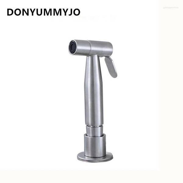 Mutfak Muslukları Donyummyjo 1 Setkitchen 304 Paslanmaz Çelik Lavabo Sprey Tabancası Basınçlı Nozum Güvertesi Monte