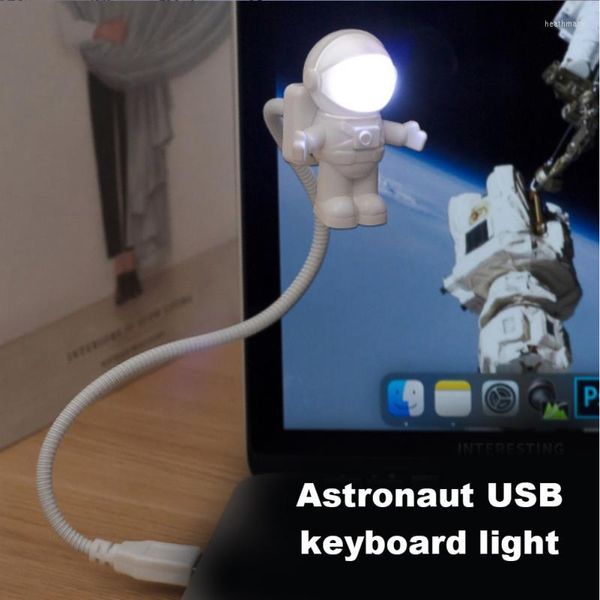 Luzes noturnas Astronauta USB LED LUZ LIVRO CRIATIVO PRESENTE DE COMPUTADOR PARA LAPTOP PC LIGHTING SPACE AUNTROS