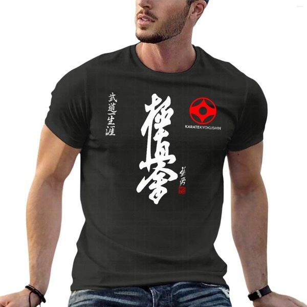 Camisetas masculinas kyokushin karatê kai lutando contra artes marciais de grandes dimensões vestir roupas masculinas de luva curta de luva de plataforma plus size top